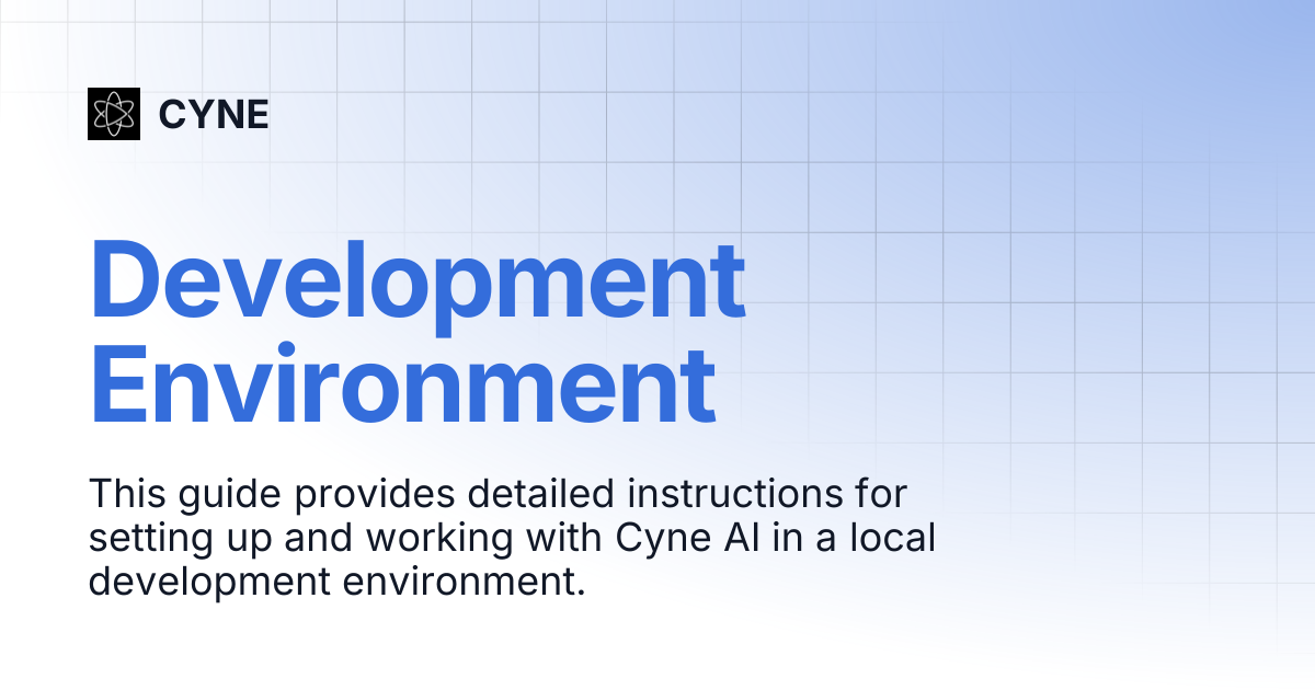 Development Environment | CYNE